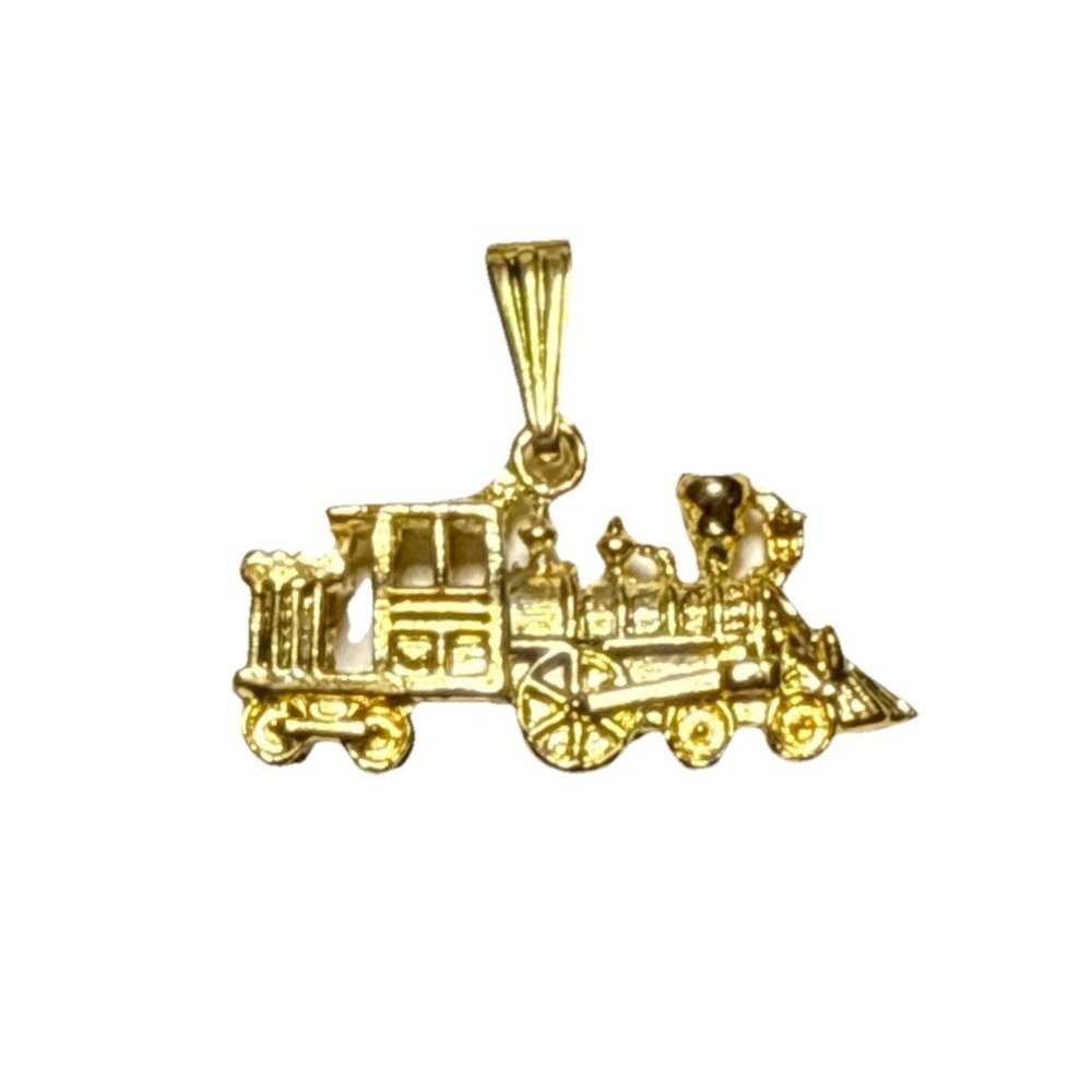 Diamonds Intl Train Necklace Pendant Gold Tone J-10F